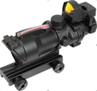 BOG SSR1905 Optic Fiber ACOG TA31with MRDS 4x32 (Black)-Scopes & Optics-Crown Airsoft