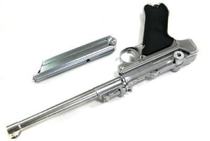 WE Tech WWII P08 8inch GBB Pistol(Silver)-Pistols-Crown Airsoft