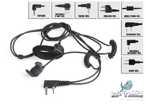 Z tactical Bone Conduction Headset with finger PTT Z010 Yaesu-Combat Gear-Crown Airsoft