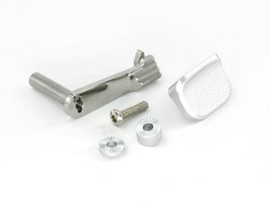 AIP Stainless Slide Stop with Thumbrest For Hi-capa 5.1/4.3(Silver)-Slide Stop /Thumb Rest-Crown Airsoft