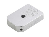 AIP CNC Limcat Puzzle Magazine Base for Marui Hicapa(Silver/Small)-MagazineBase-Crown Airsoft