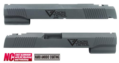 Aluminum Custom Slide for MARUI HI-CAPA 5.1 (Vickcrs/Black)-Internal Parts-Crown Airsoft