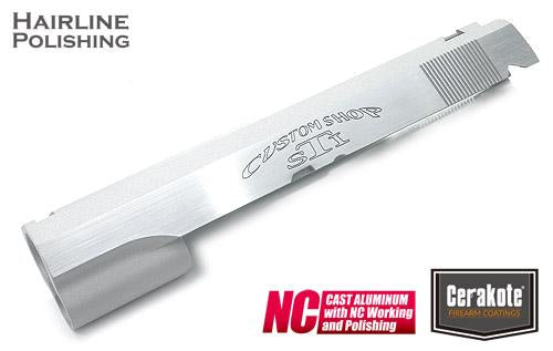 Aluminum Slide for TM HI-CAPA 5.1 (MARUI OPS/Cerakote Silver Polishing)-Internal Parts-Crown Airsoft