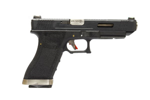 WE Tech G Force G35 GBB pistol T5 (Black/ Silver/ Black)-Pistols-Crown Airsoft