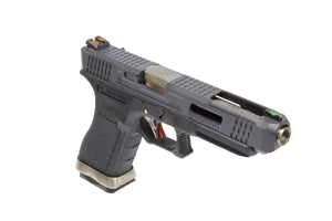 WE Tech G Force G35 GBB pistol T5 (Black/ Silver/ Black)-Pistols-Crown Airsoft
