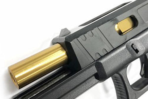 Aluminum CNC Titanium Golden Outer Barrel for TM G17 (2015 New Ver.)-Internal Parts-Crown Airsoft