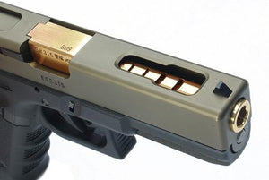 Aluminum CNC Titanium Golden Outer Barrel for TM G18C (2015 New Ver.)-Internal Parts-Crown Airsoft