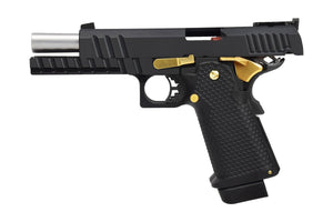 AW Custom Double Barrel 1911 Hi-Capa Gas Blowback Airsoft Pistol - Two Tone-Pistols-Crown Airsoft