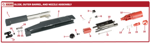 AW Custom HX22 Series Replacement Parts-Pistol Parts-Crown Airsoft