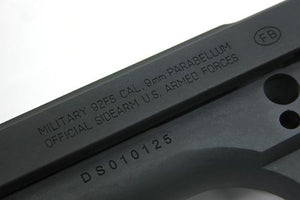 Aluminum Slide & Frame for MARUI M9 Desert Storm- (Black)-Internal Parts-Crown Airsoft