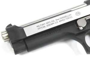 Aluminum Slide & Frame Kit for MARUI M9 Desert Storm- (Black/Sliver Side)-Internal Parts-Crown Airsoft