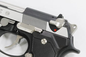 Aluminum Slide & Frame Kit for MARUI M9 Desert Storm- (Black/Sliver Side)-Internal Parts-Crown Airsoft