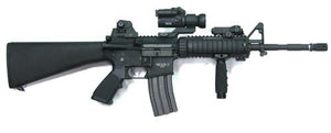 AR-15 AEG Fixed Stock - Black Ver.-Internal Parts-Crown Airsoft