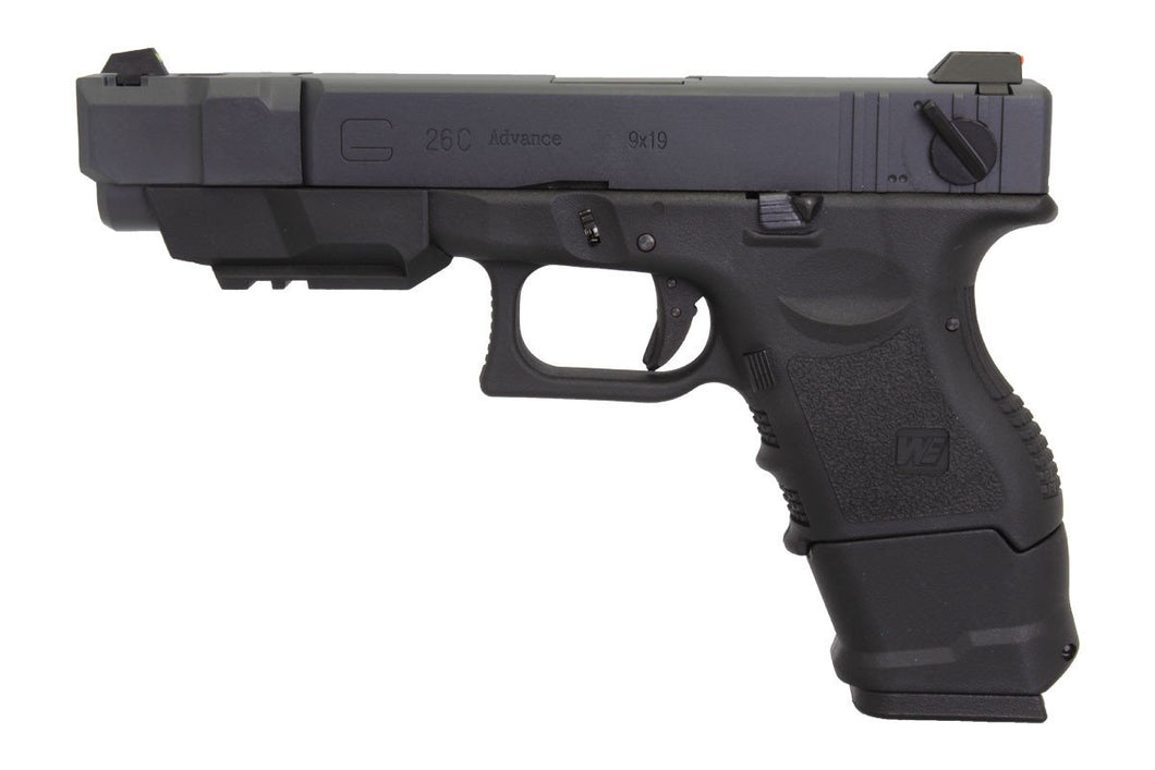 WE Tech G series G33C advance GBB pistol(Black)-Pistols-Crown Airsoft