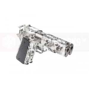 AW custom MX0100 double barrel 1911 GBB Pistol l(Silver Skull pattern)-Pistols-Crown Airsoft