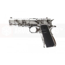 AW custom MX0100 double barrel 1911 GBB Pistol l(Silver Skull pattern)-Pistols-Crown Airsoft